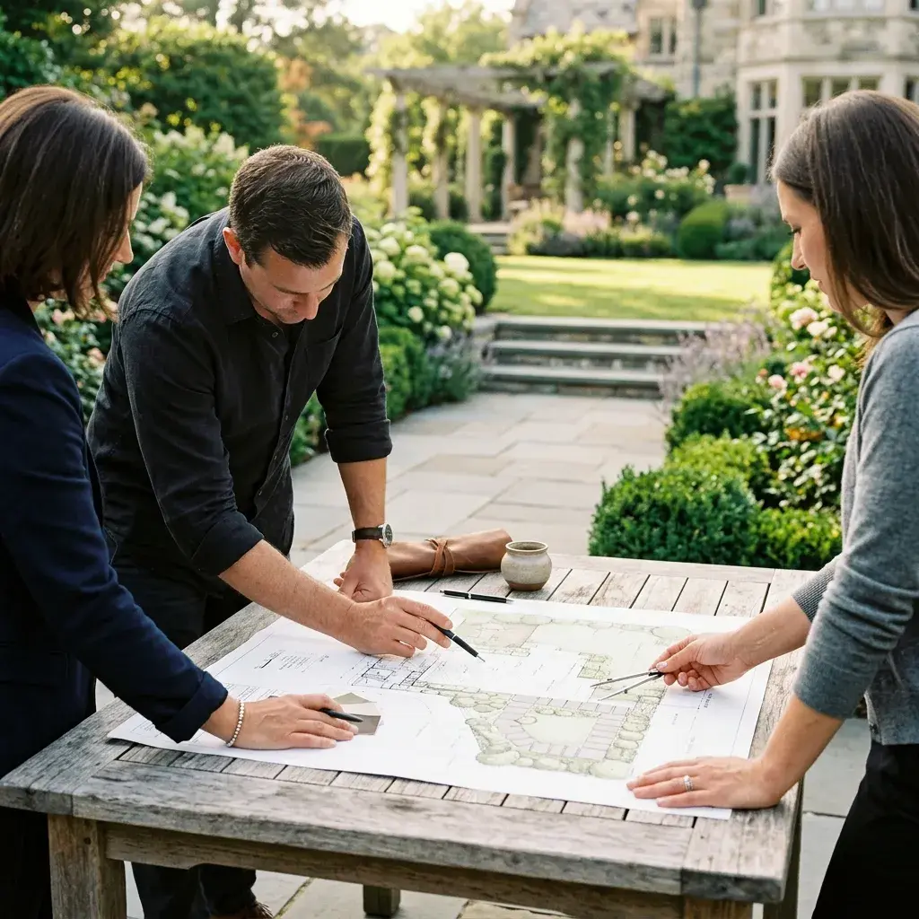 Realescape team on-site consulting with a homeowner